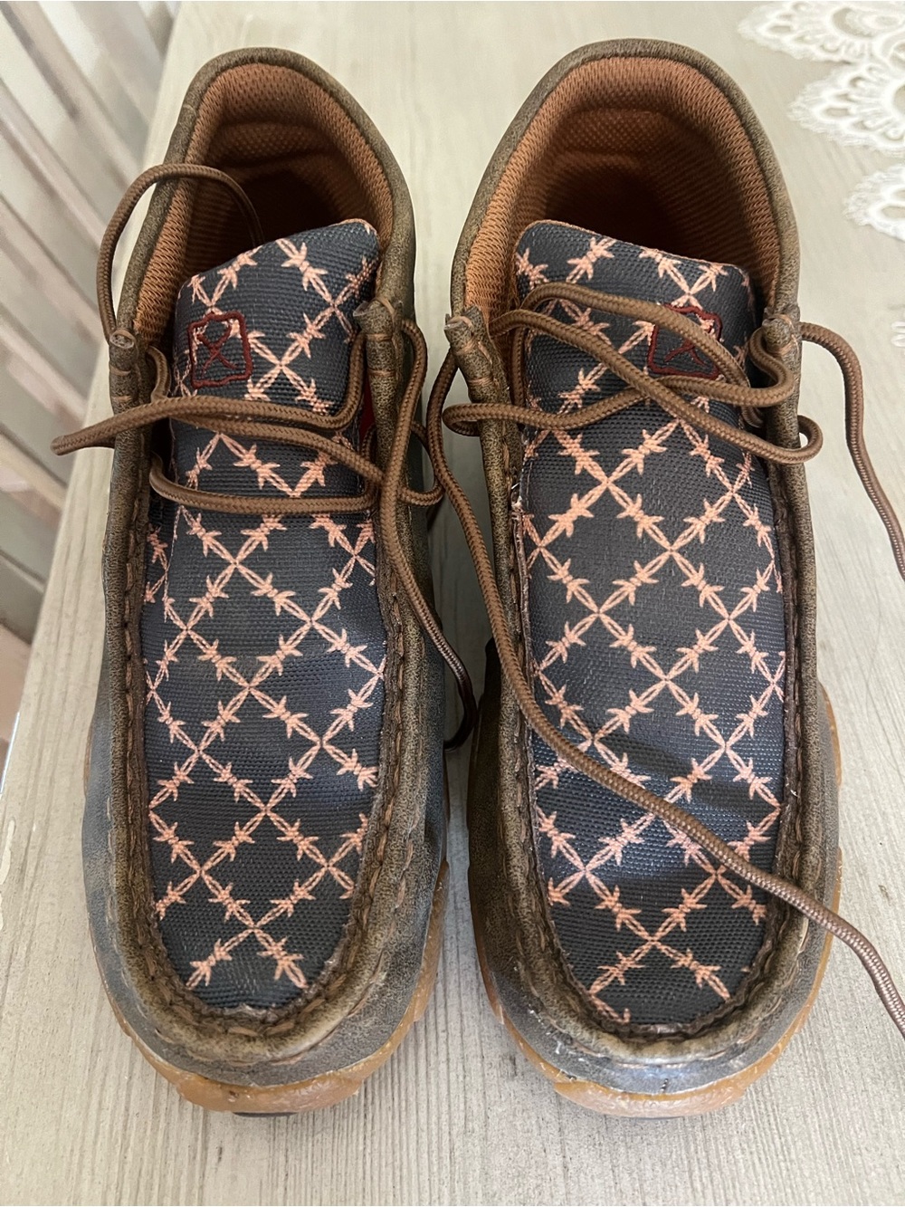Twisted X Youth Barbwire Chukka Driving Moccasins • Barbwire Edition